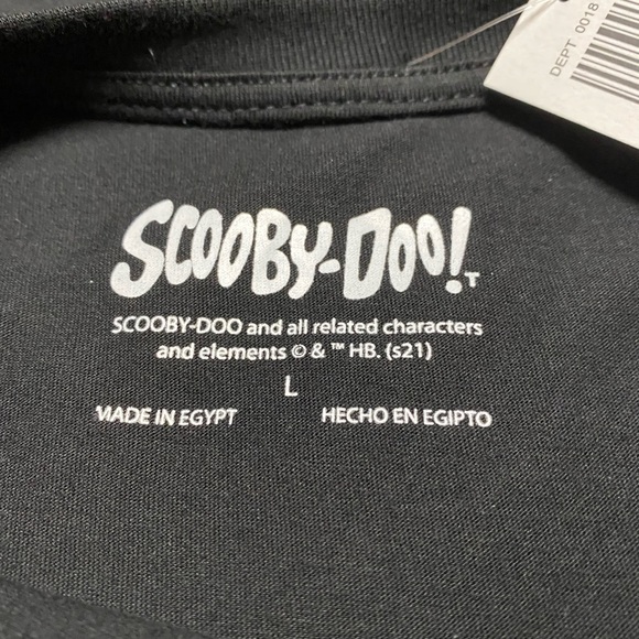Scooby Doo Checkered Juniors T Shirt Black Size L NEW NWT - Picture 11 of 12